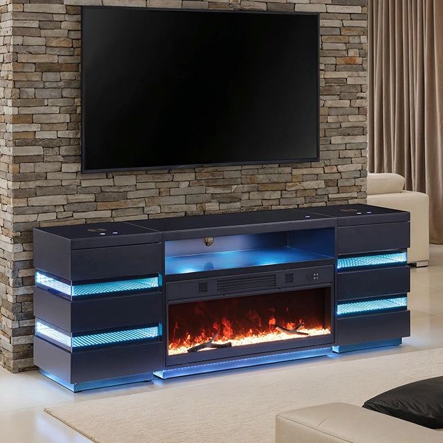 Terni TV Stand w/ Fireplace & 2 Side Tables