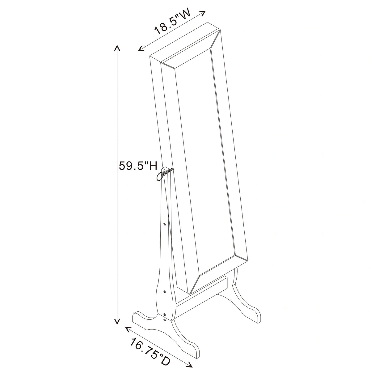 Batista Jewelry Cheval Mirror