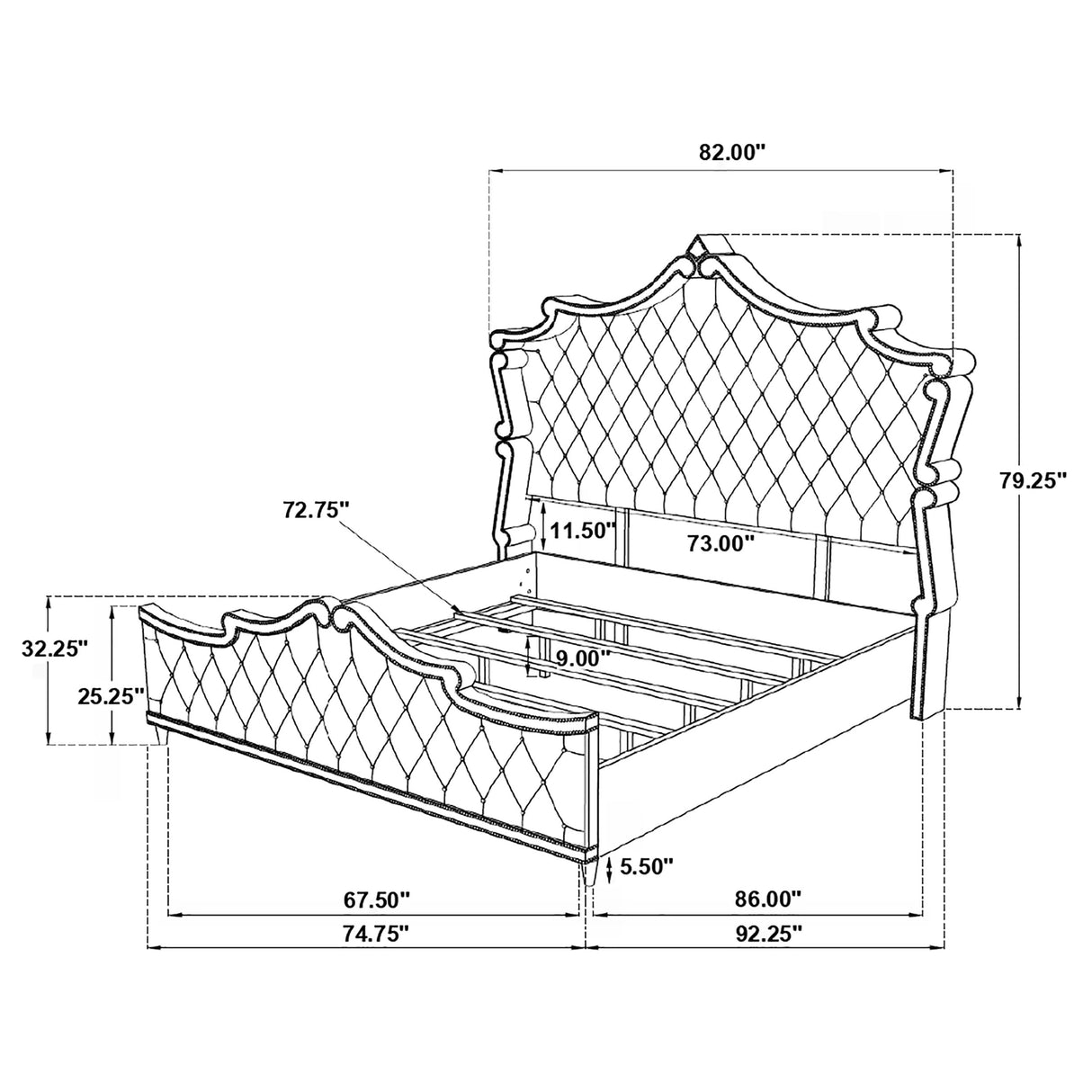 Antonella Panel Bed