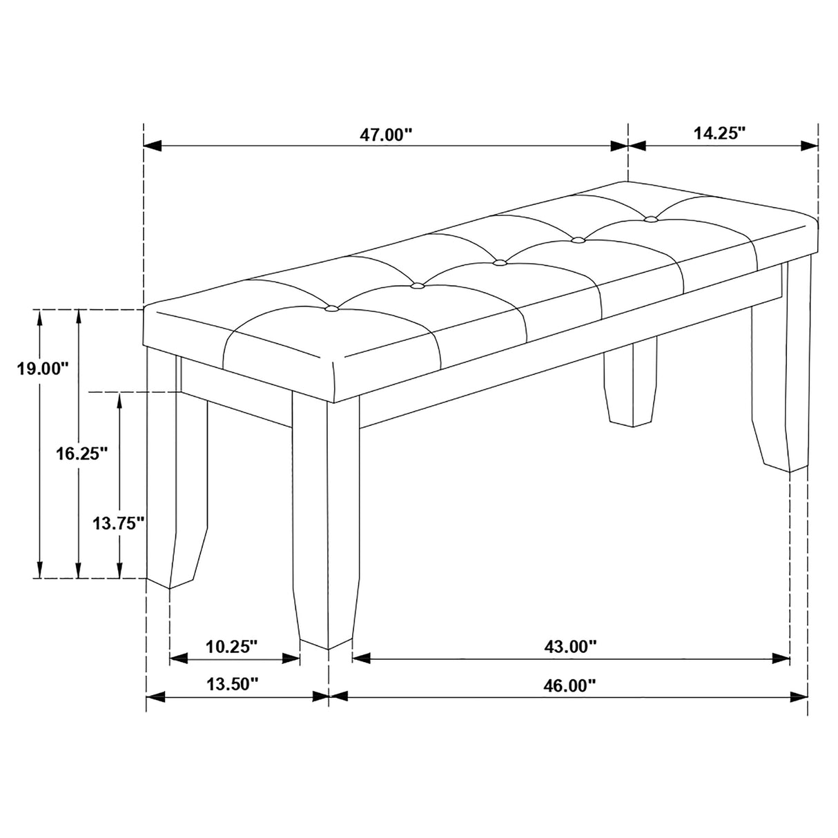 Dalila Dining Bench