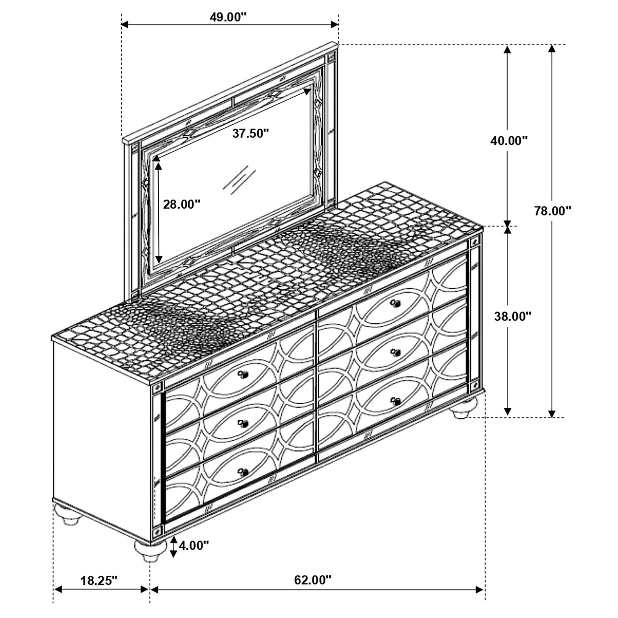 Gunnison Dresser with Mirror
