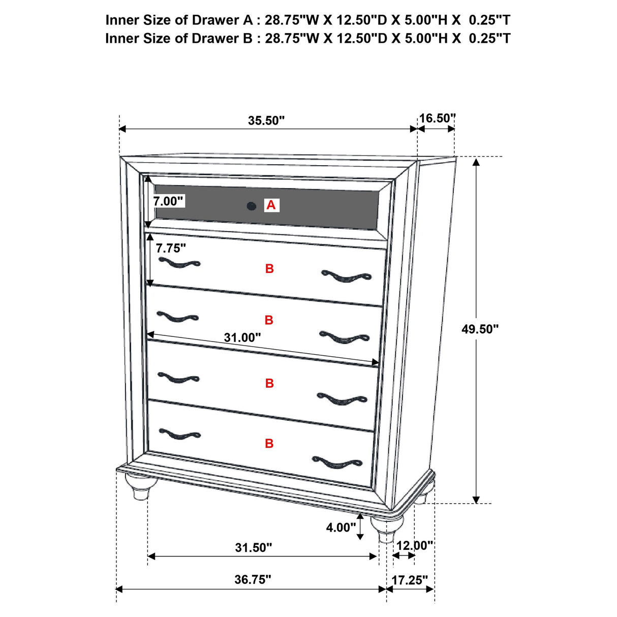 Barzini Chest of Drawers