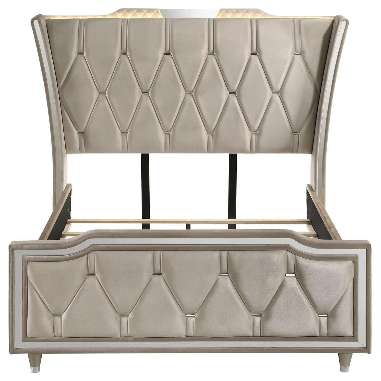 Lorient Wingback Bed with LED Lighting