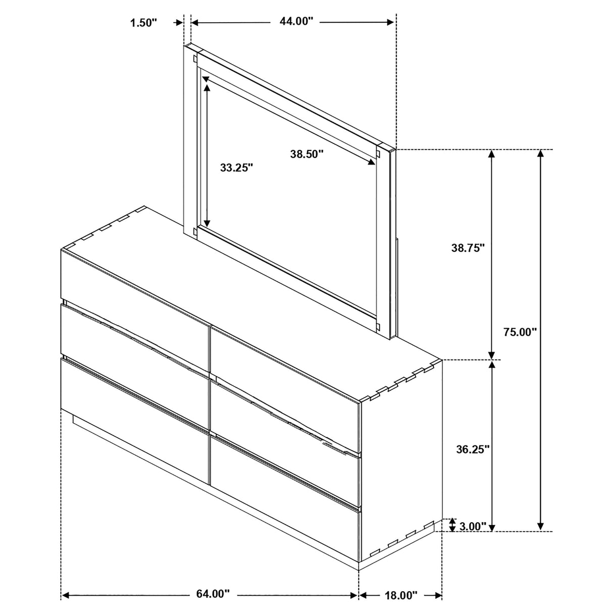Winslow Dresser with Mirror