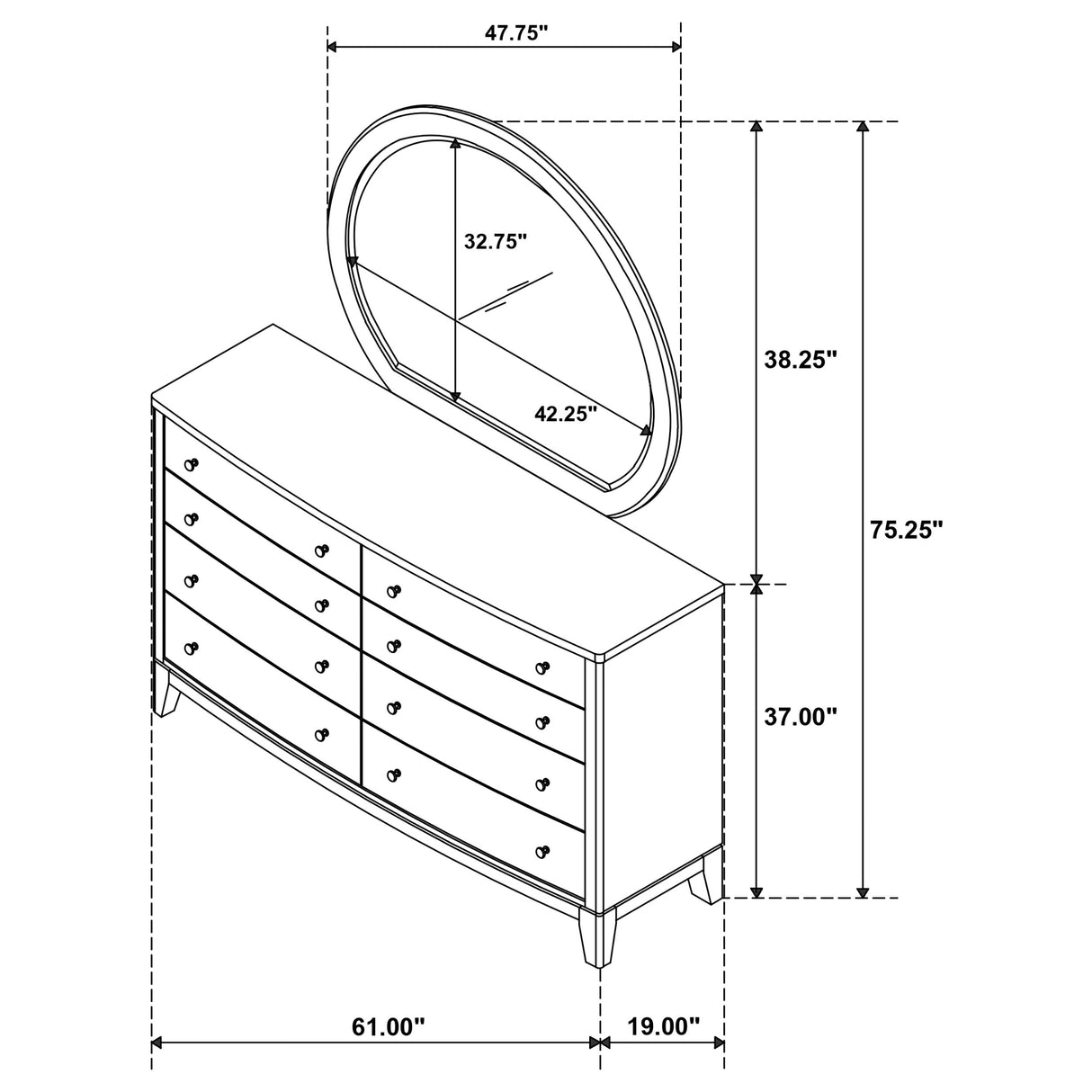 Granada Dresser with Mirror