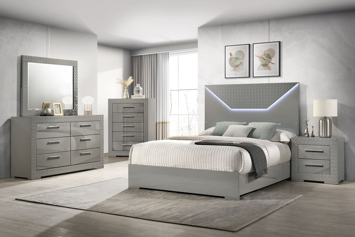 Ives Panel Bed with LED Lighting