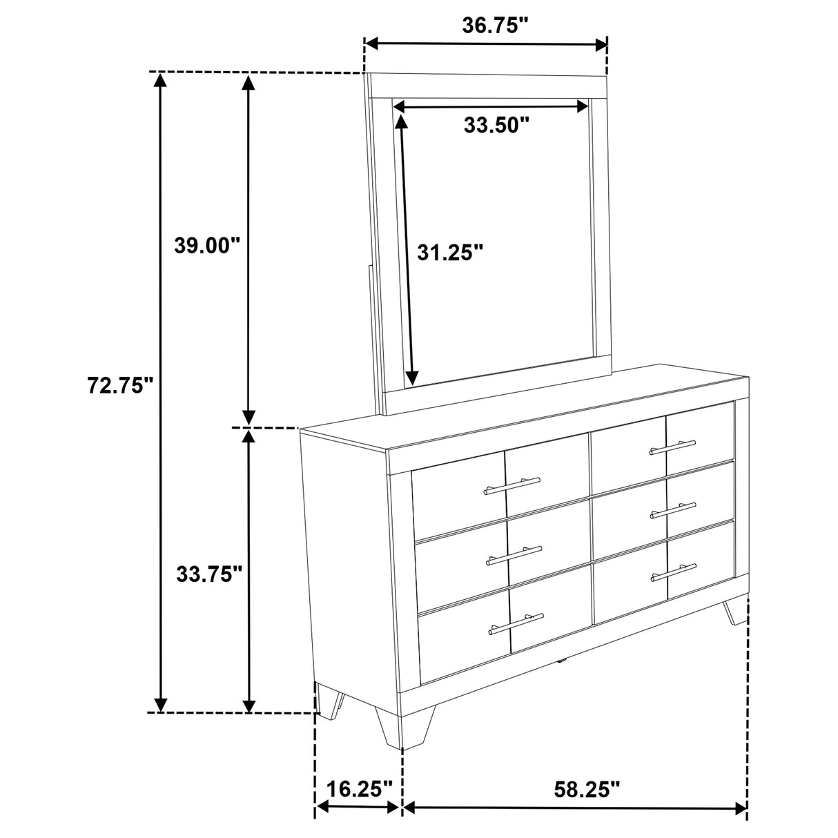 Trenton Dresser with Mirror