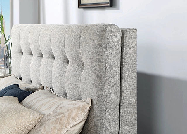 LEOMIN Cal.King, E.King, Full, & Queen Bed, Gray