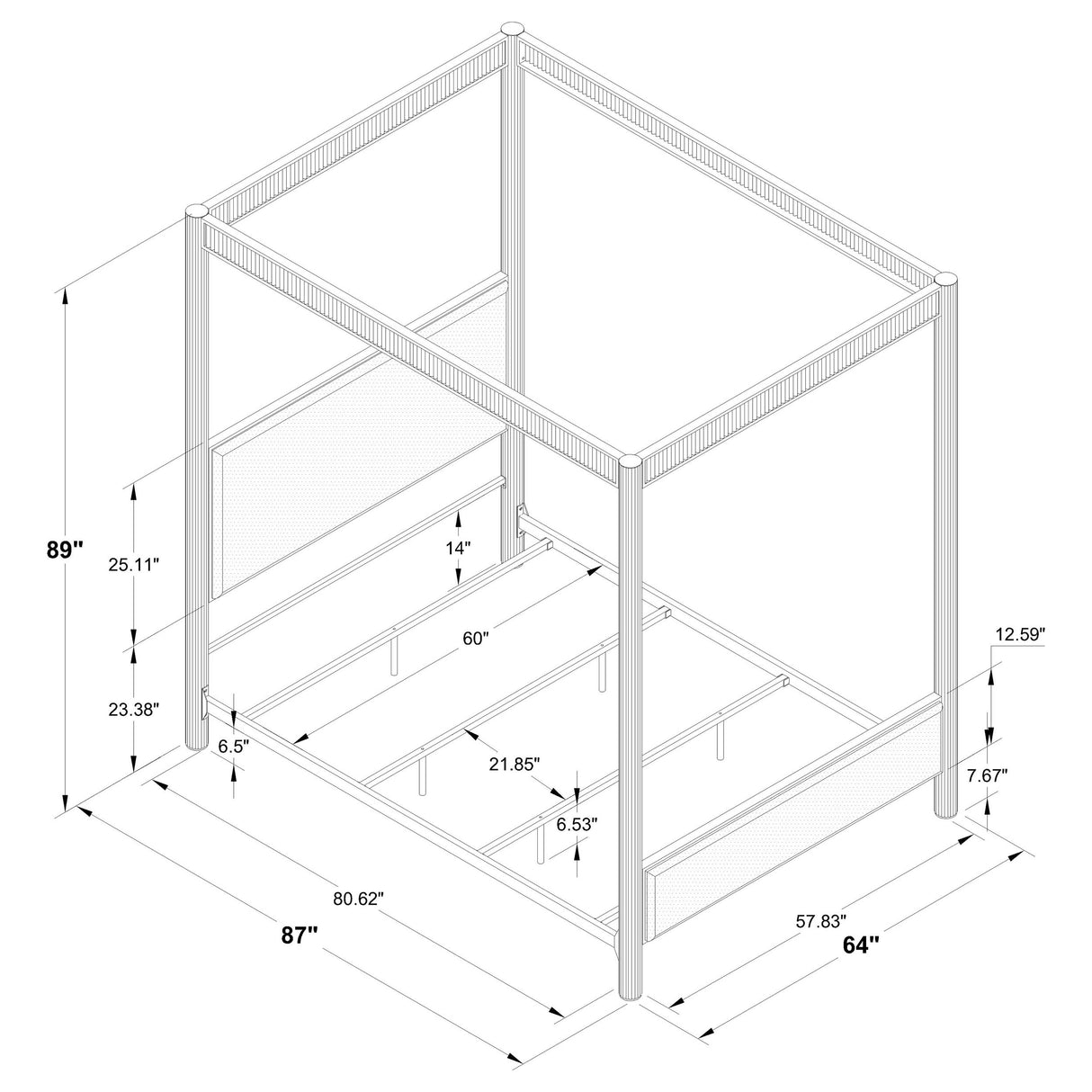 Zimmerlee Canopy Panel Bed