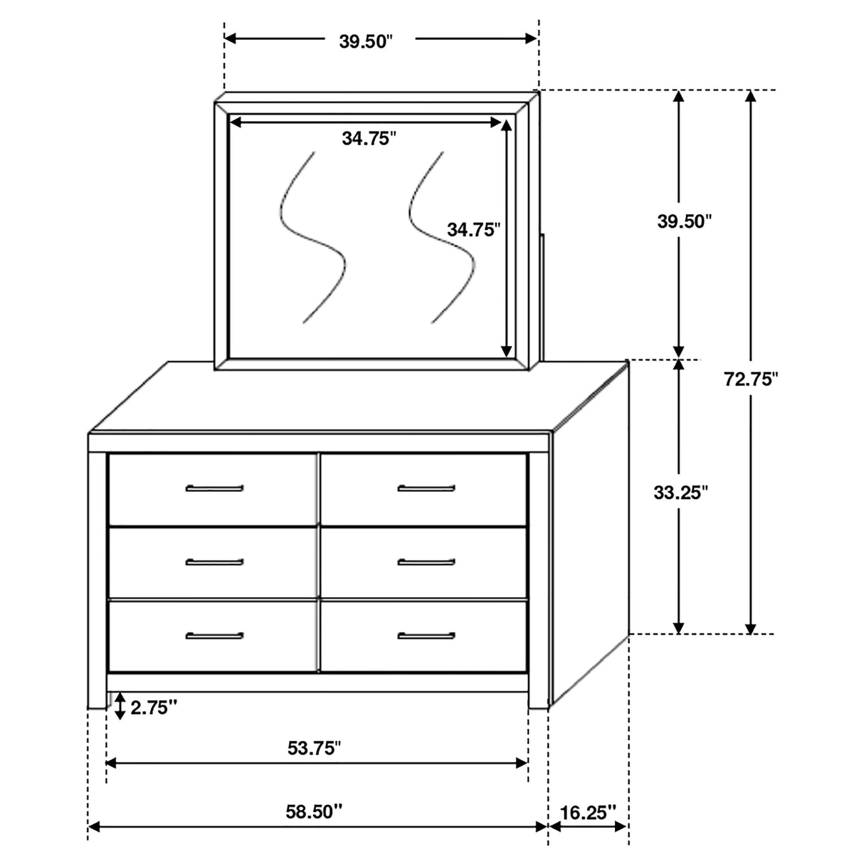 Brantford Dresser with Mirror