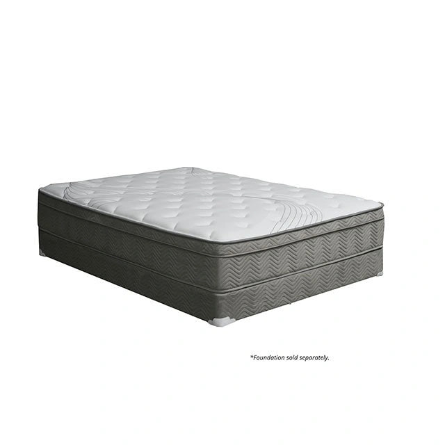 AFTON White/Gray 12" Euro Box Pocket Coil, Cal.King, E king, Full, & Queen
