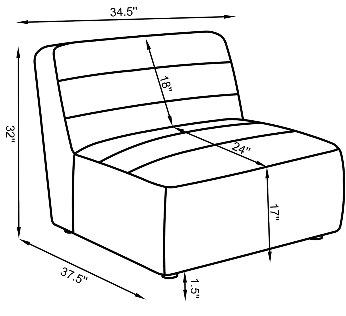 Sunny Armless Chair