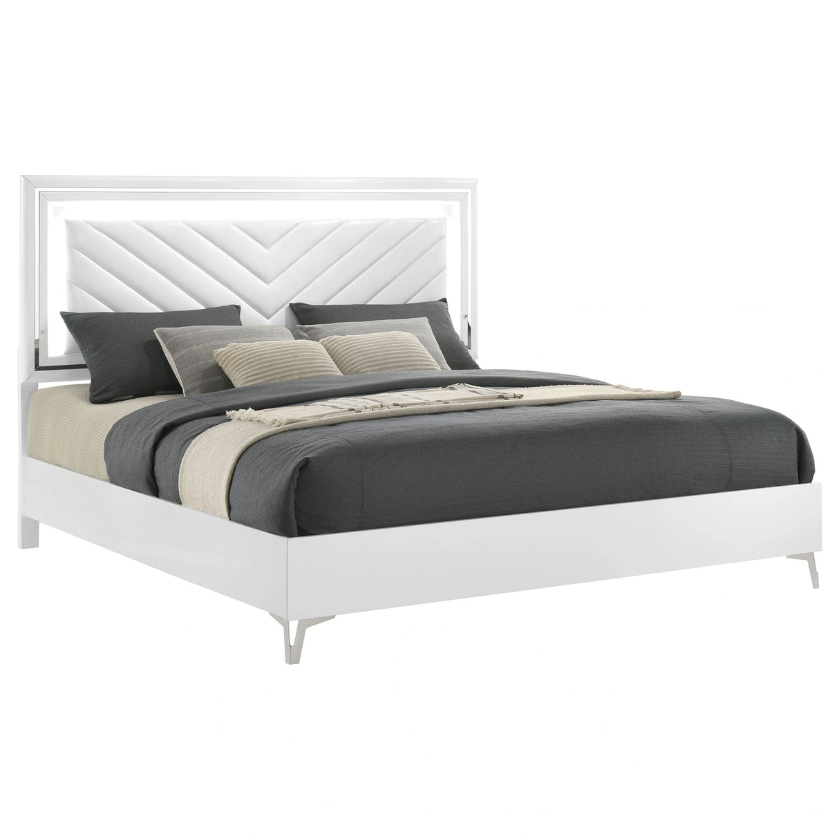 Cassia Panel Bed with LED Lighting