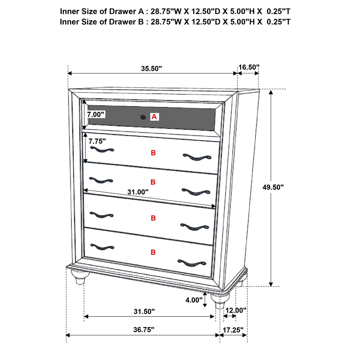 Barzini Chest of Drawers