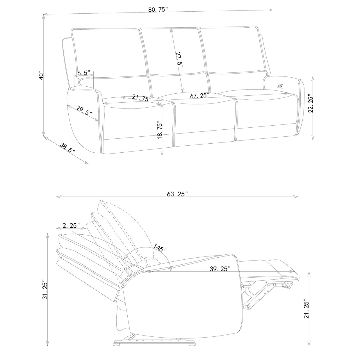 Sylmar Power Reclining Sofa