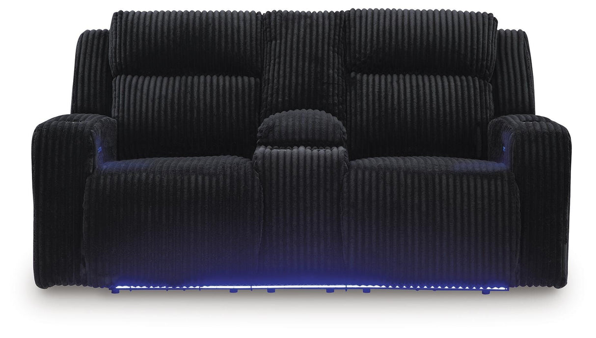 Forest Lake Power Reclining Loveseat with Console