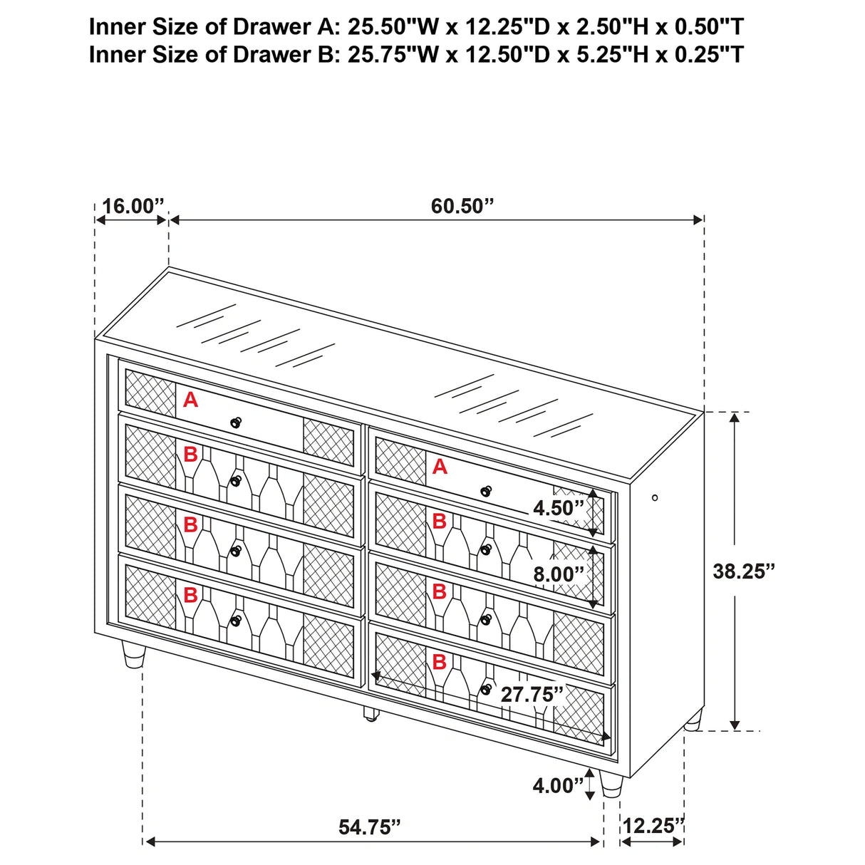 Lorient LED Dresser