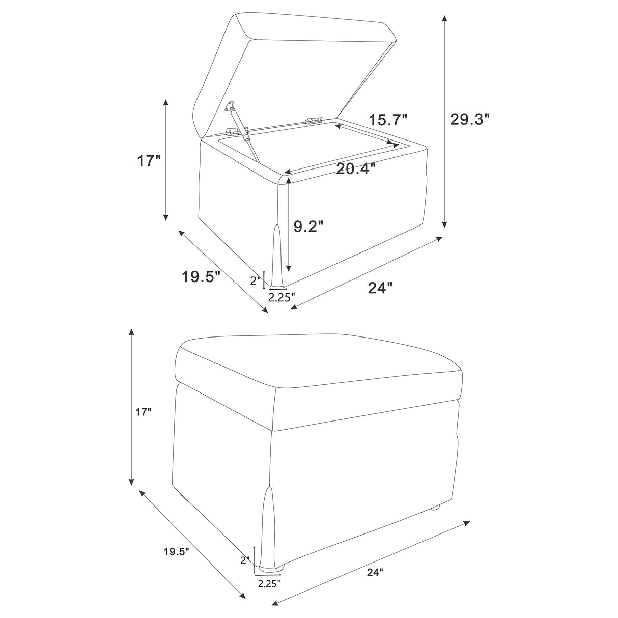 Winter Storage Ottoman