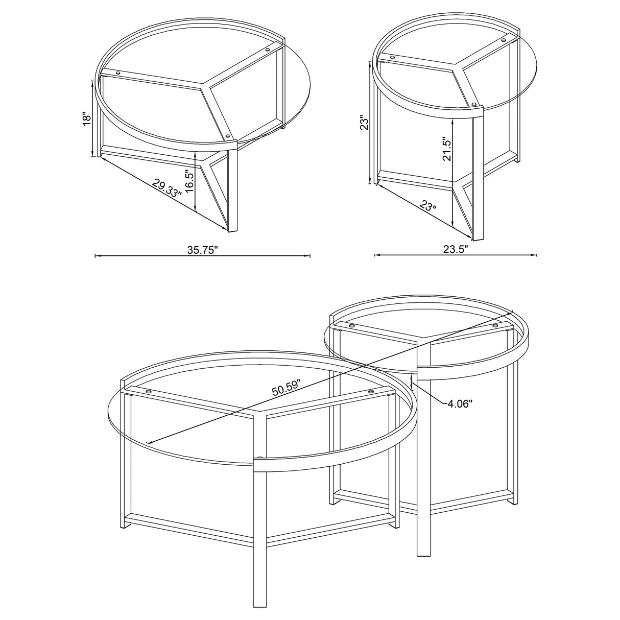 Delia Nesting Coffee Table