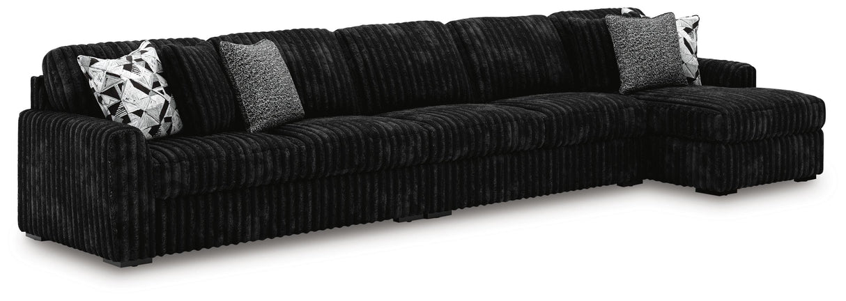Midnight-Madness Sectional with Chaise