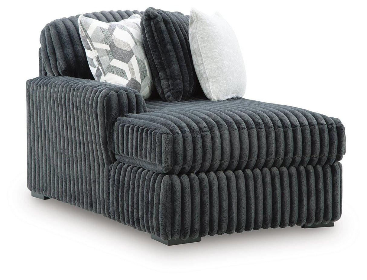 Midnight-Madness Sectional with Chaise