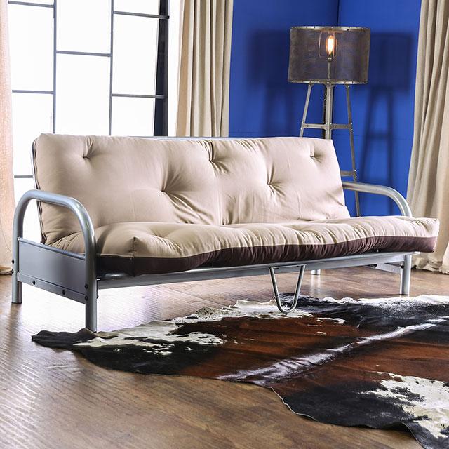 Aksel Black/Red Futon Mattress, Black, Red & Gray