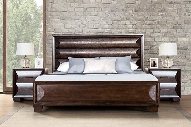 Chemnitz Bed Espresso & White