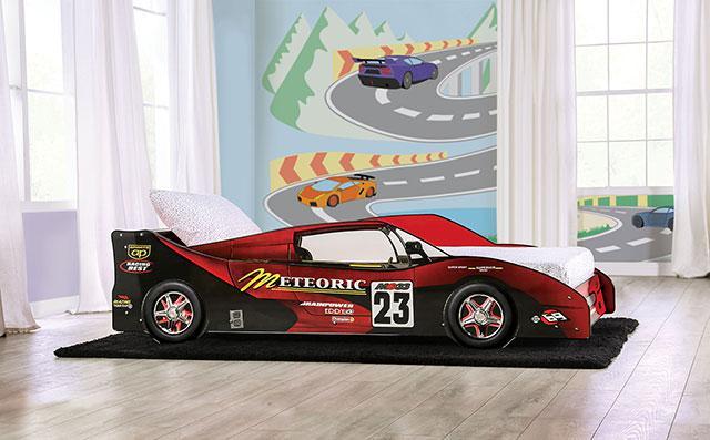 DUSTRACK Twin Bed, Blue & Red