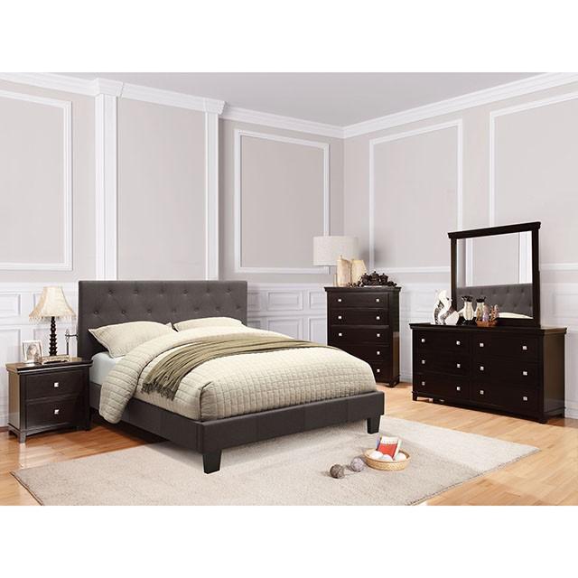 LEEROY Cal.King, E.King, & Full Bed Ivory & Gray