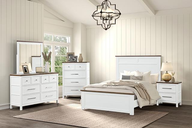 Bed Pinetop Blue & White