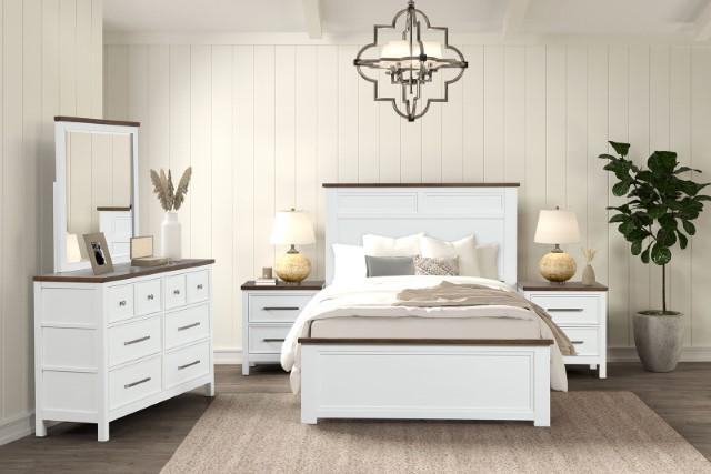 Bed Pinetop Blue & White