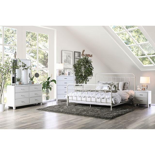 IRIA Vintage White Cal.King, E.King, & Full Bed