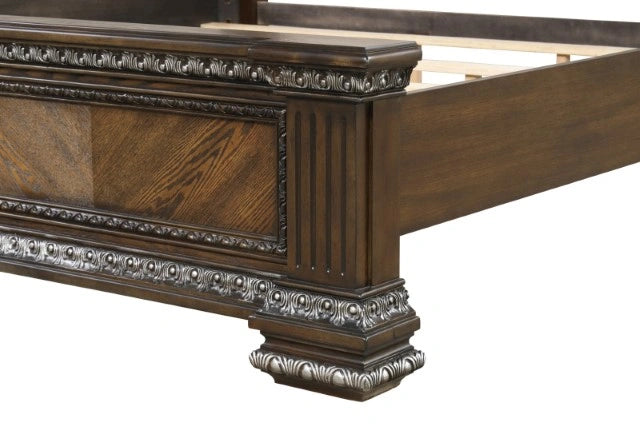 Promenade Bed Dark Brown & White