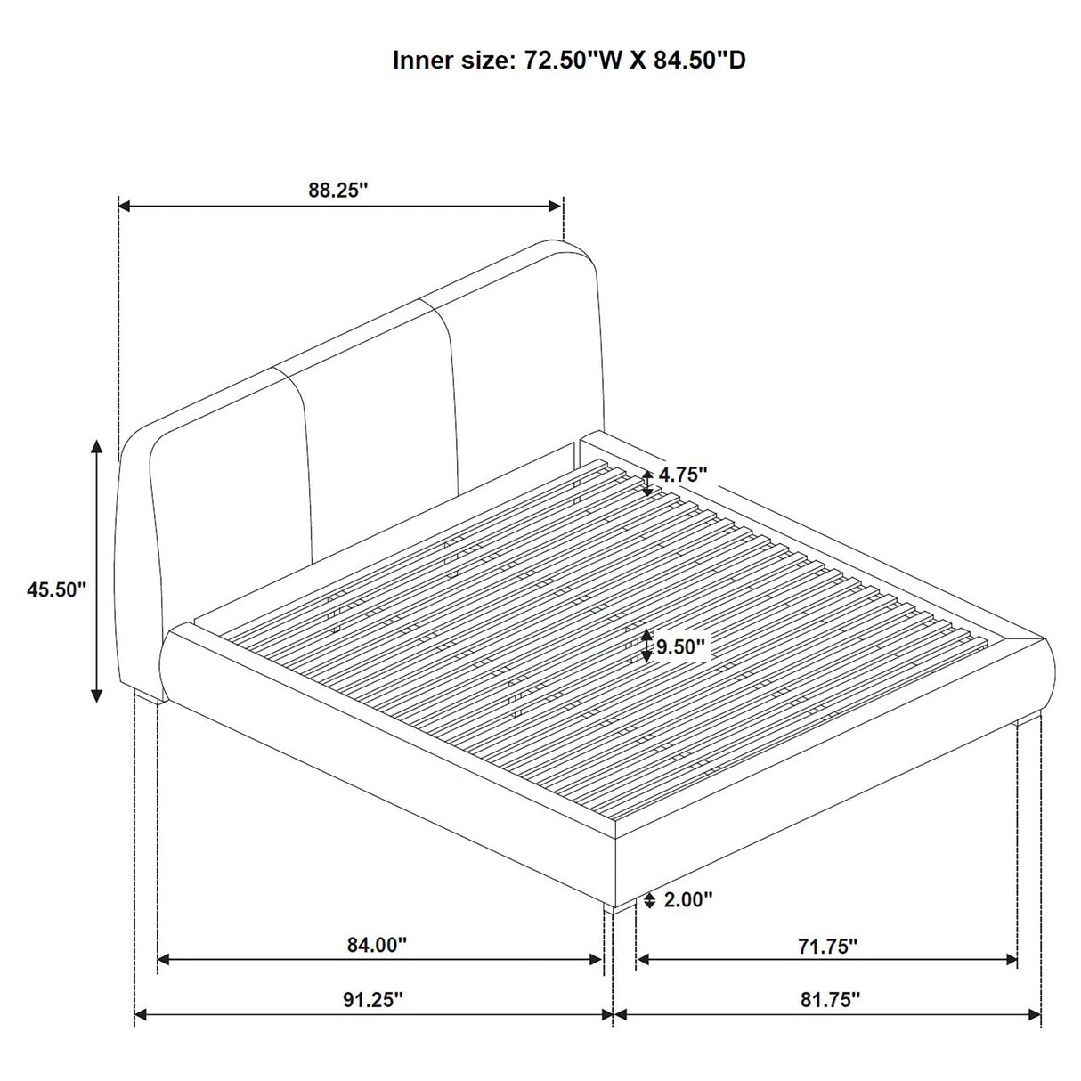 Mokena Panel Platform Bed