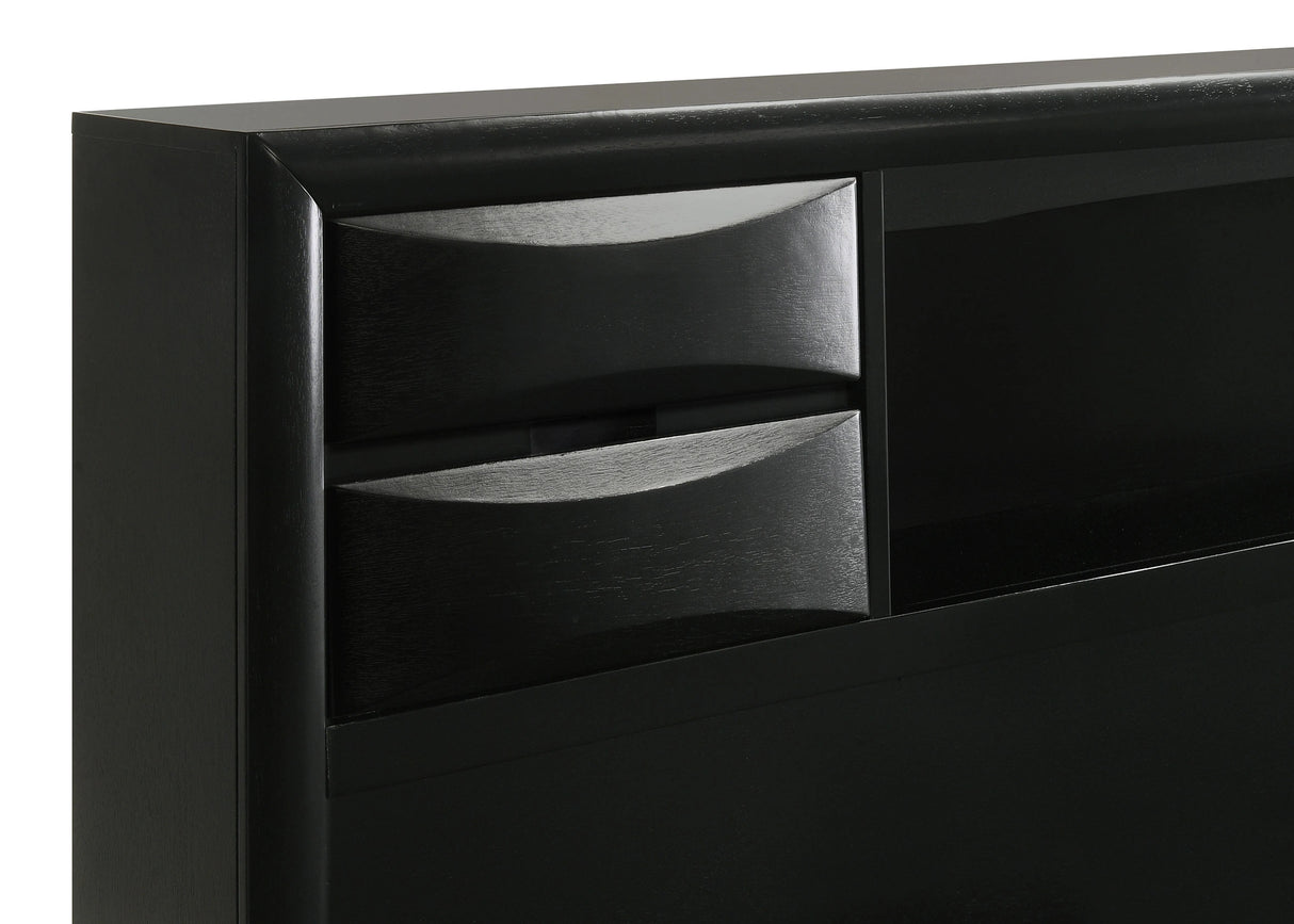 Briana Bookcase Platform Storage Bed