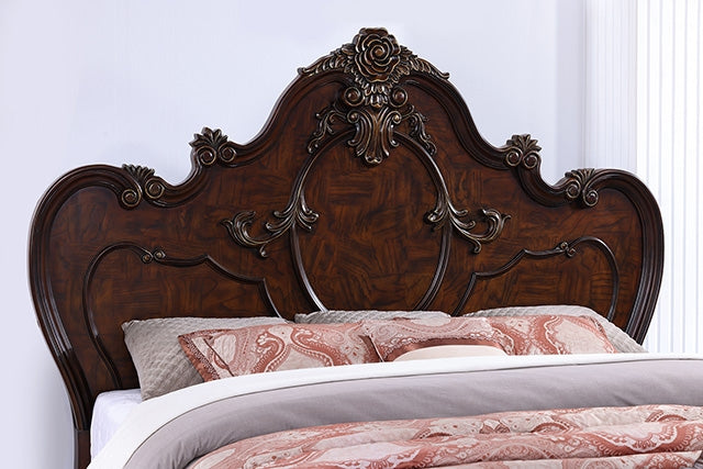 Roselli E.King & Queen Bed White & Chrome