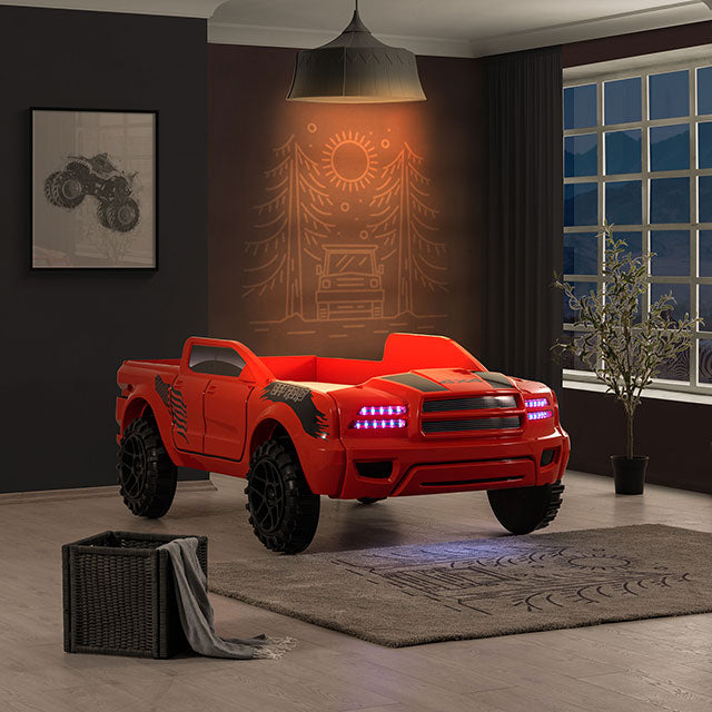 Roverton Bed Red & Grey