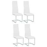Montclair High Back Dining Chairs Black and Chrome (Set of 4)