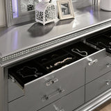 Maddie Bed White & Silver