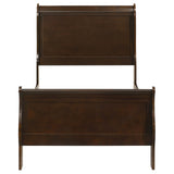 Louis Philippe Sleigh Panel Bed