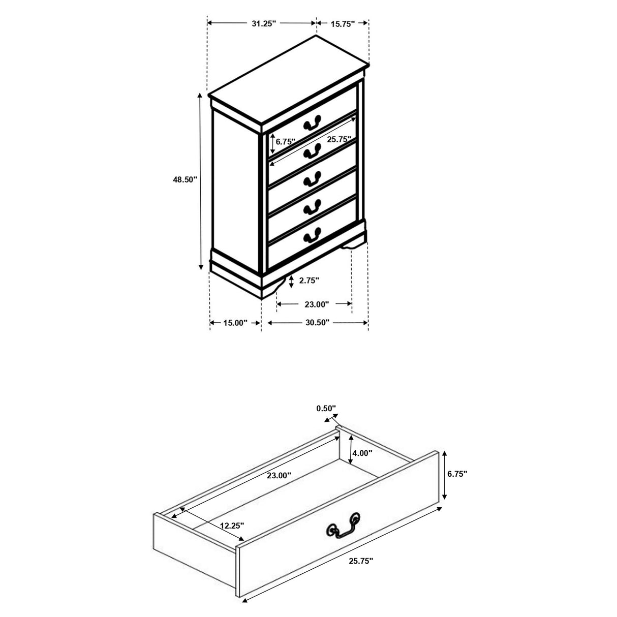 Louis Philippe Chest of Drawers