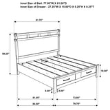 Hazlewood Panel Platform Storage Bed