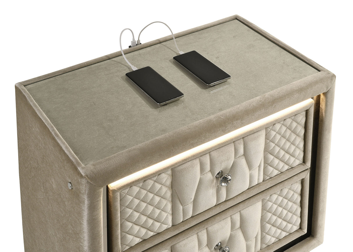 Lorient Nightstand with LED Lighting