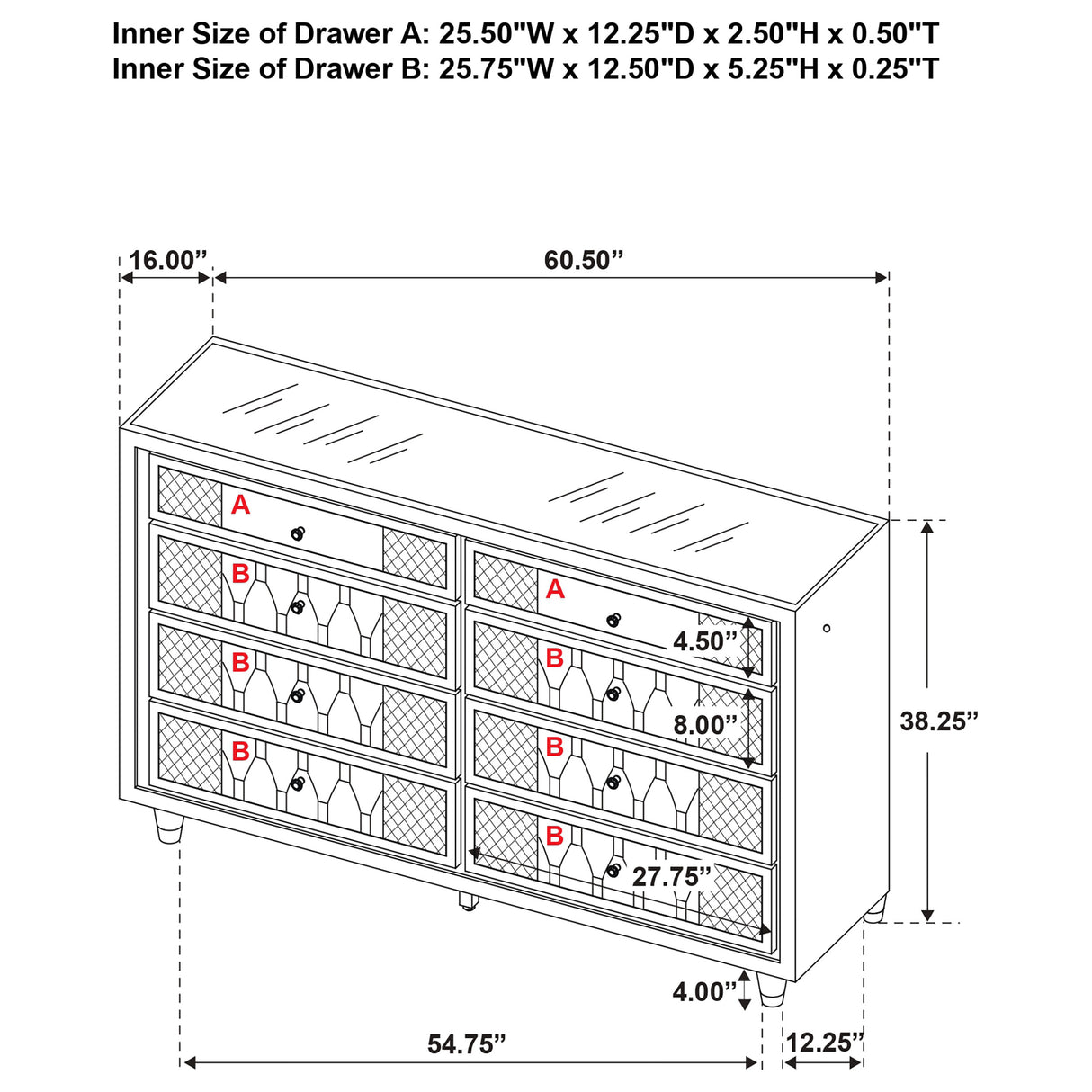 Lorient LED Dresser