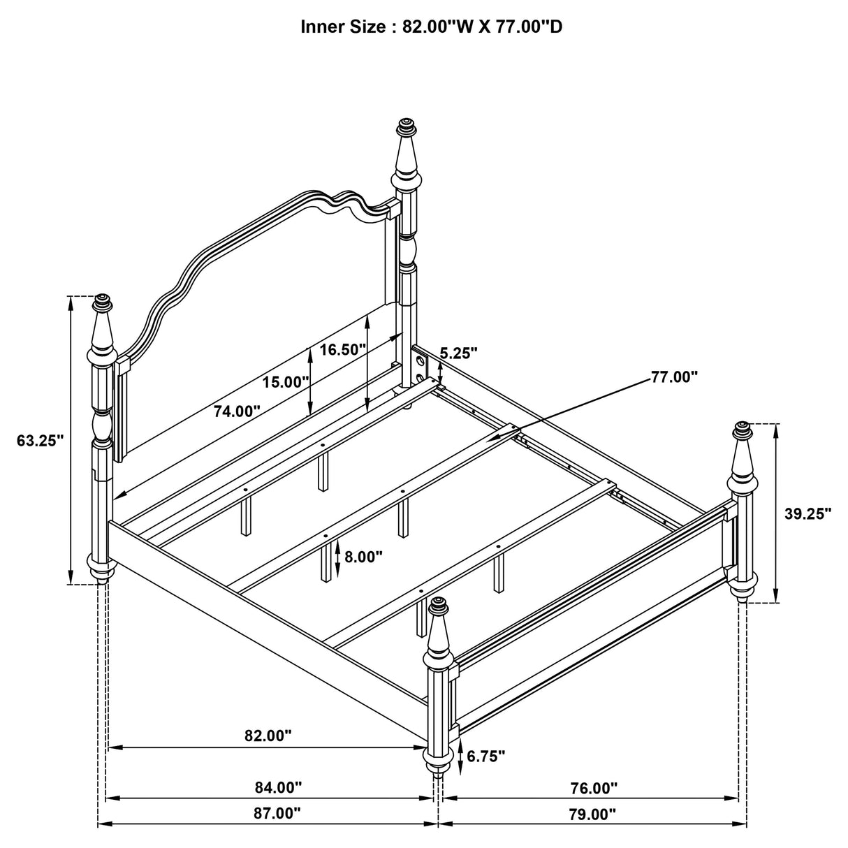 Andover Four-Poster Panel Bed
