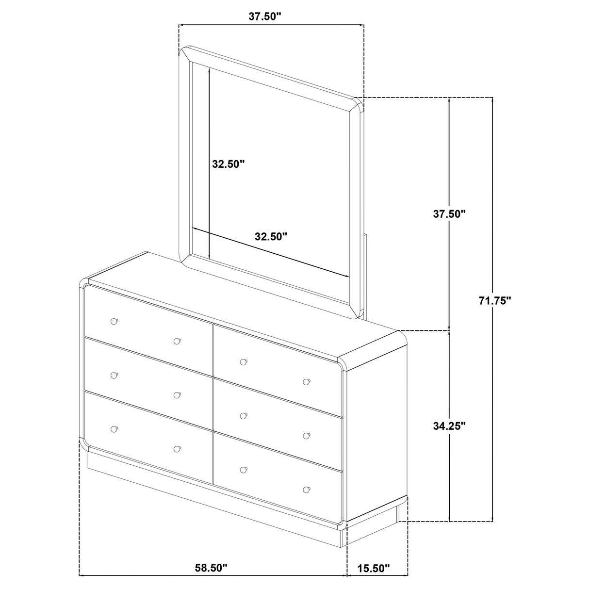 Cavelle Dresser with Mirror