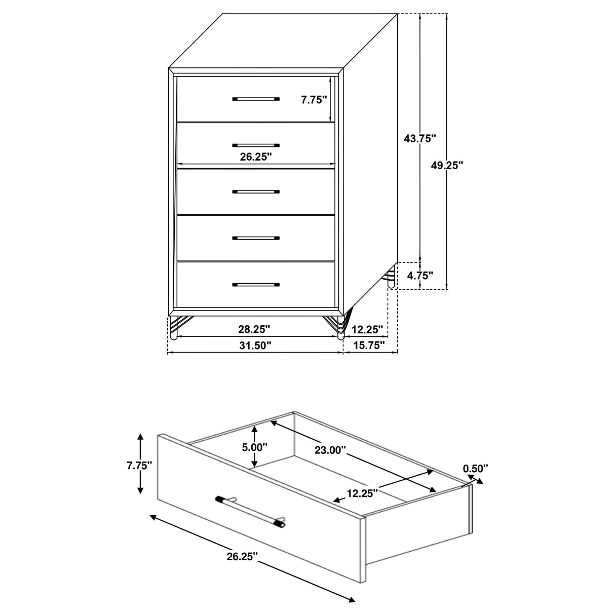 Lucia Chest of Drawers