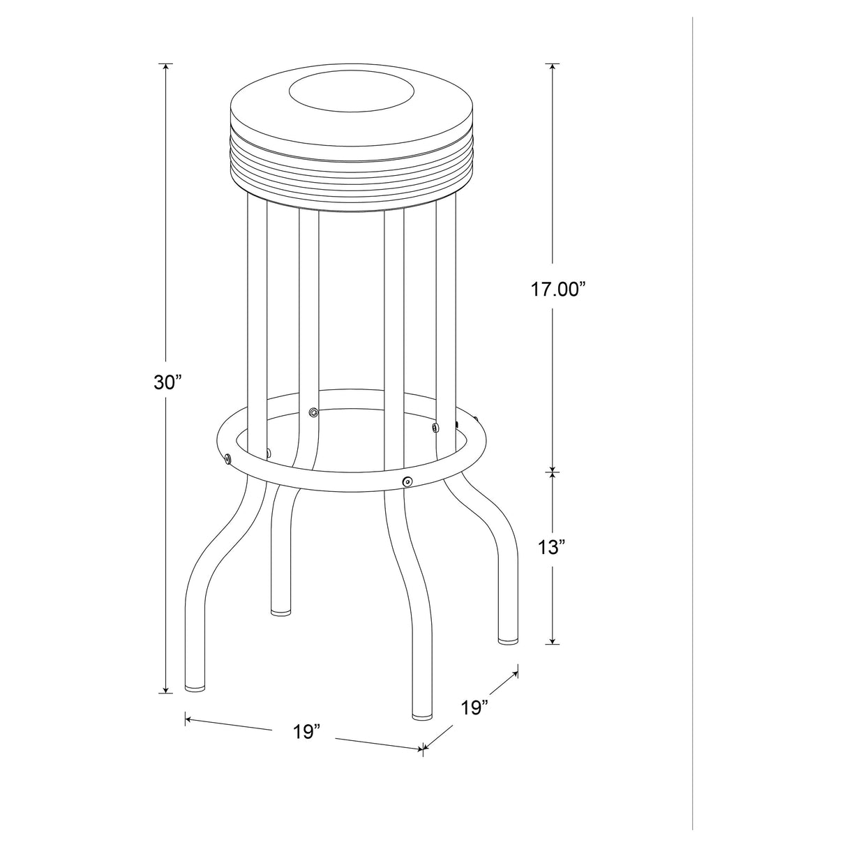Retro Swivel Bar Stool