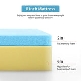 Artemisia 8" Cal. King, E.King, Full, & Queen Memory Foam Mattress