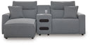 Modmax II Power Reclining Sectional with Chaise and Audio Console